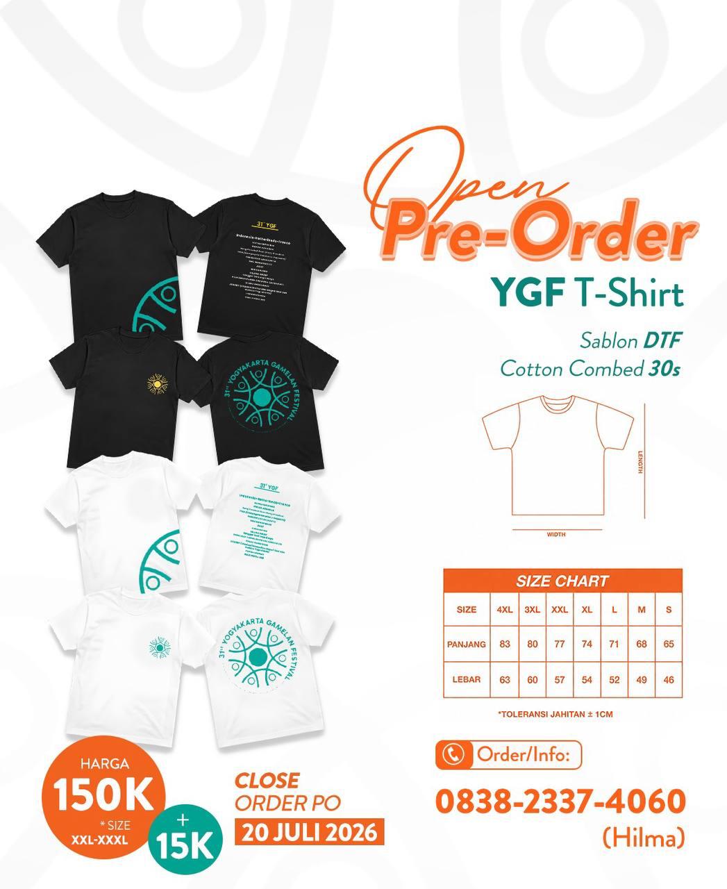 Kaos resmi 31st Yogyakarta Gamelan Festival